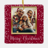 Personal Photo Ceramic Ornament Red Show (Voorkant)