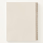 Personal Photo Champagne Beige Script Journal Notitieboek (Achterkant)