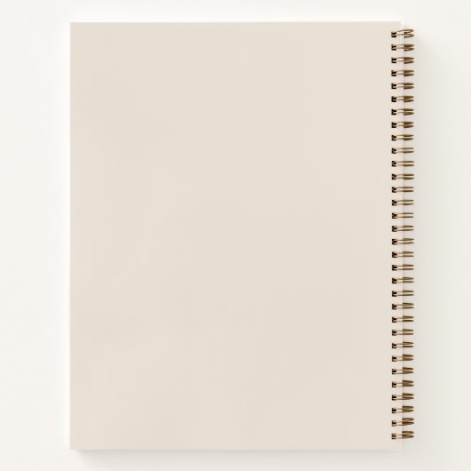 Personal Photo Champagne Beige Script Journal Notitieboek (Achterkant)