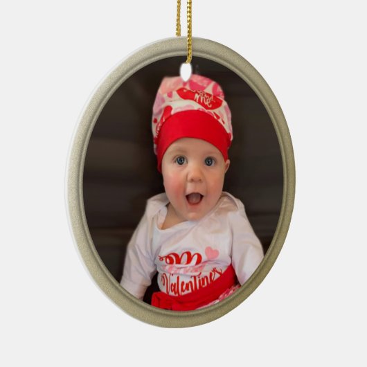 Personal Photo Gold Ornament (Rechts)