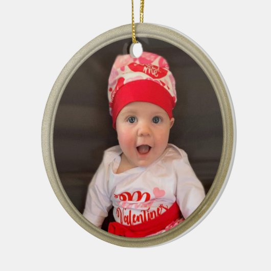 Personal Photo Gold Ornament (Links)