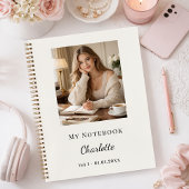 Personal Photo Ivory Script Journal Notitieboek