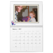 Personal Photos with small Frame and Flowers Kalender (Feb 2027)