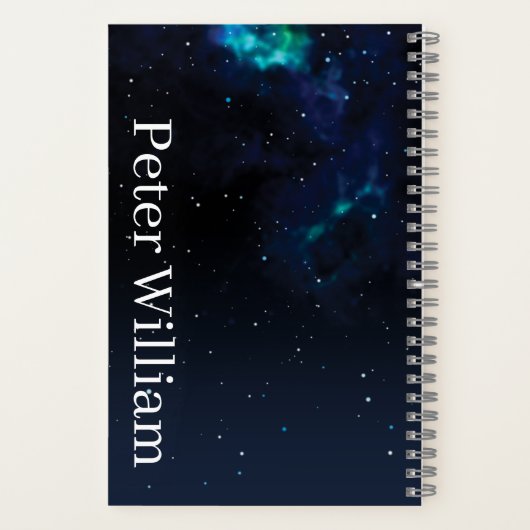 Personal Physics leraar, Astronauts Planets Space Notitieboek (Achterkant)