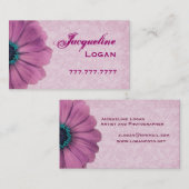 Personal Pink Daisy Visitekaartje (Voorkant / Achterkant)