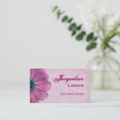 Personal Pink Daisy Visitekaartje (Staand voorkant)