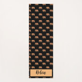 Personal Pink Elephants Pattern Gold Yogamat (Voorkant)
