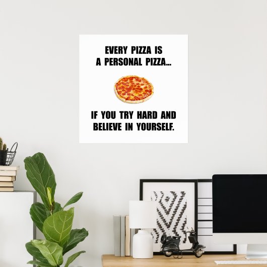 Personal Pizza Poster (Thuiskantoor)