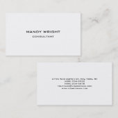 Personal Plain Simple White Aantrekkelijke Tweezij Visitekaartje (Voorkant / Achterkant)