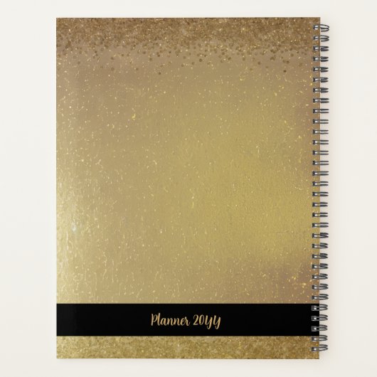 Personal Planner Gold Mist Floral Cherry Blossom. (Achterkant)