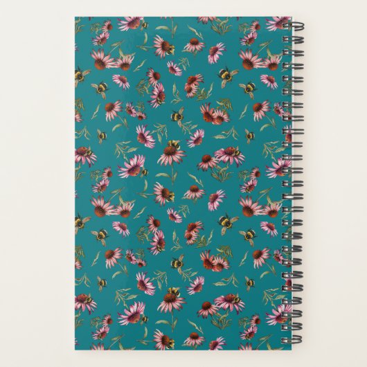 Personal Planner Pollinators Teal Blue (Achterkant)