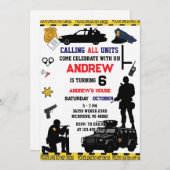 Personal Police Special Forces Birthday party Kaart (Voorkant / Achterkant)