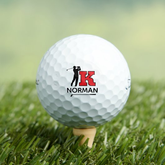 Personal Red Initial Mark - to identify golfer's Golfballen (Insitu Shirt)