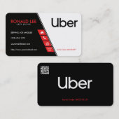 Personal Ride Sharing Uber Driver (nieuw Uber Logo Visitekaartje (Voorkant / Achterkant)