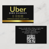 Personal Ride Sharing Uber Driver QR-code Visitekaartje (Voorkant / Achterkant)