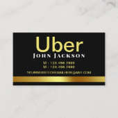 Personal Ride Sharing Uber Driver QR-code Visitekaartje (Voorkant)