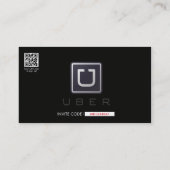 Personal Ride Sharing Uber Driver Visitekaartje (Achterkant)
