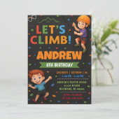Personal Rock Climbing Birthday Kaart (Staand voorkant)