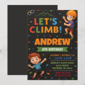Personal Rock Climbing Birthday Kaart (Voorkant / Achterkant)