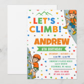 Personal Rock Climbing Birthday Kaart (Voorkant / Achterkant)
