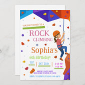 Personal Rock Climbing Birthday Party Invitation Kaart (Voorkant / Achterkant)