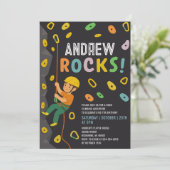 Personal Rock Climbing Birthday Party Kaart (Staand voorkant)