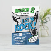 Personal Rock Climbing Verjaardagsfeestuitnodiging Kaart (Staand voorkant)