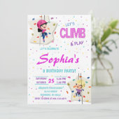 Personal Rock Climbing Verjaardagsfeestuitnodiging Kaart (Staand voorkant)