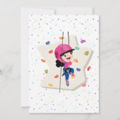 Personal Rock Climbing Verjaardagsfeestuitnodiging Kaart (Achterkant)