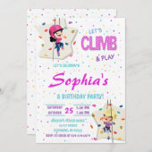 Personal Rock Climbing Verjaardagsfeestuitnodiging Kaart (Voorkant / Achterkant)