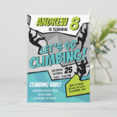 Personal Rock Climbing Verjaardagsfeestuitnodiging Kaart (Staand voorkant)