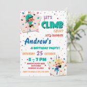 Personal Rock Climbing Verjaardagsfeestuitnodiging Kaart (Staand voorkant)