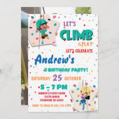 Personal Rock Climbing Verjaardagsfeestuitnodiging Kaart (Voorkant / Achterkant)