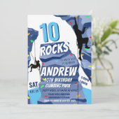 Personal Rock Climbing Verjaardagsfeestuitnodiging Kaart (Staand voorkant)