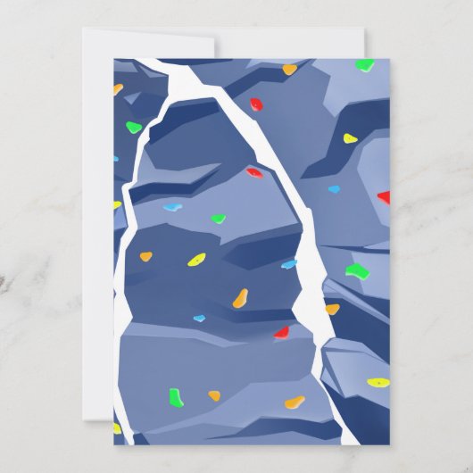 Personal Rock Climbing Verjaardagsfeestuitnodiging Kaart (Achterkant)