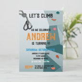 Personal Rock Climbing Verjaardagsfeestuitnodiging Kaart (Staand voorkant)