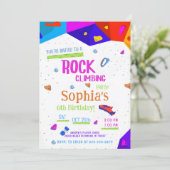 Personal Rock Climbing Verjaardagsfeestuitnodiging Kaart (Staand voorkant)