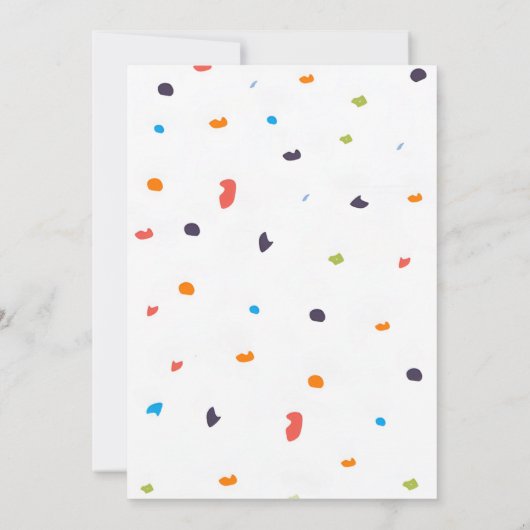 Personal Rock Climbing Verjaardagsfeestuitnodiging Kaart (Achterkant)