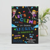 Personal Rock Climbing Verjaardagsfeestuitnodiging Kaart (Staand voorkant)