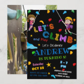 Personal Rock Climbing Verjaardagsfeestuitnodiging Kaart (Voorkant / Achterkant)