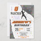 Personal Rock Climbing Verjaardagsfeestuitnodiging Kaart (Voorkant)