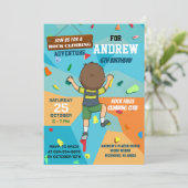 Personal Rock Climbing Verjaardagsfeestuitnodiging Kaart (Staand voorkant)