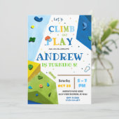 Personal Rock Climbing Verjaardagsfeestuitnodiging Kaart (Staand voorkant)