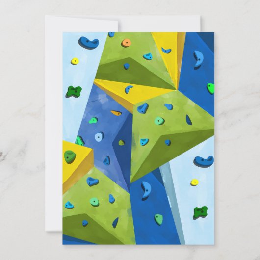 Personal Rock Climbing Verjaardagsfeestuitnodiging Kaart (Achterkant)