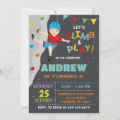 Personal Rock Climbing Verjaardagsfeestuitnodiging Kaart (Voorkant)