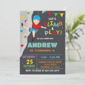 Personal Rock Climbing Verjaardagsfeestuitnodiging Kaart (Staand voorkant)