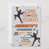Personal Rock Climbing Verjaardagsfeestuitnodiging Kaart (Voorkant)