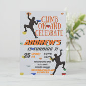 Personal Rock Climbing Verjaardagsfeestuitnodiging Kaart (Staand voorkant)