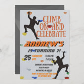 Personal Rock Climbing Verjaardagsfeestuitnodiging Kaart (Voorkant / Achterkant)