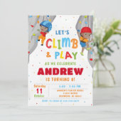 Personal Rock Climbing Verjaardagsfeestuitnodiging Kaart (Staand voorkant)